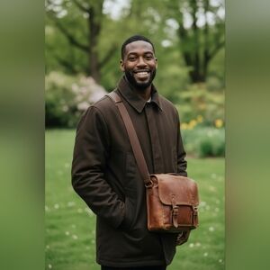 Vintage B-34 Lined Coat Men's Brown Snap Button Extreme Cold Quilted 80s, 90s‎